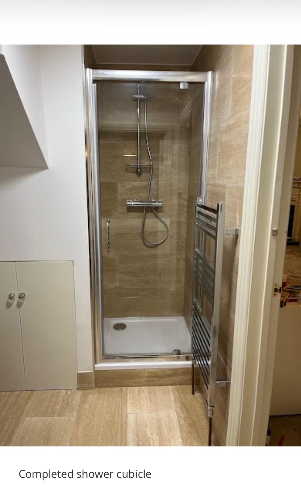 After: completed shower cubicle