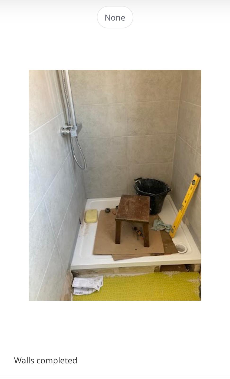 Before: shower renovation